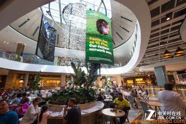 澳洲第四大商场部署巨型曲面LED大屏幕 