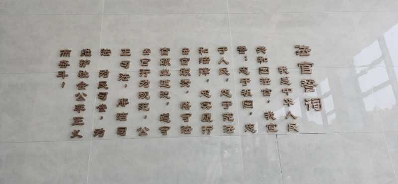 【法官誓词】室内形象墙效果