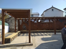 苏州户外玻璃廊架制作安装效果