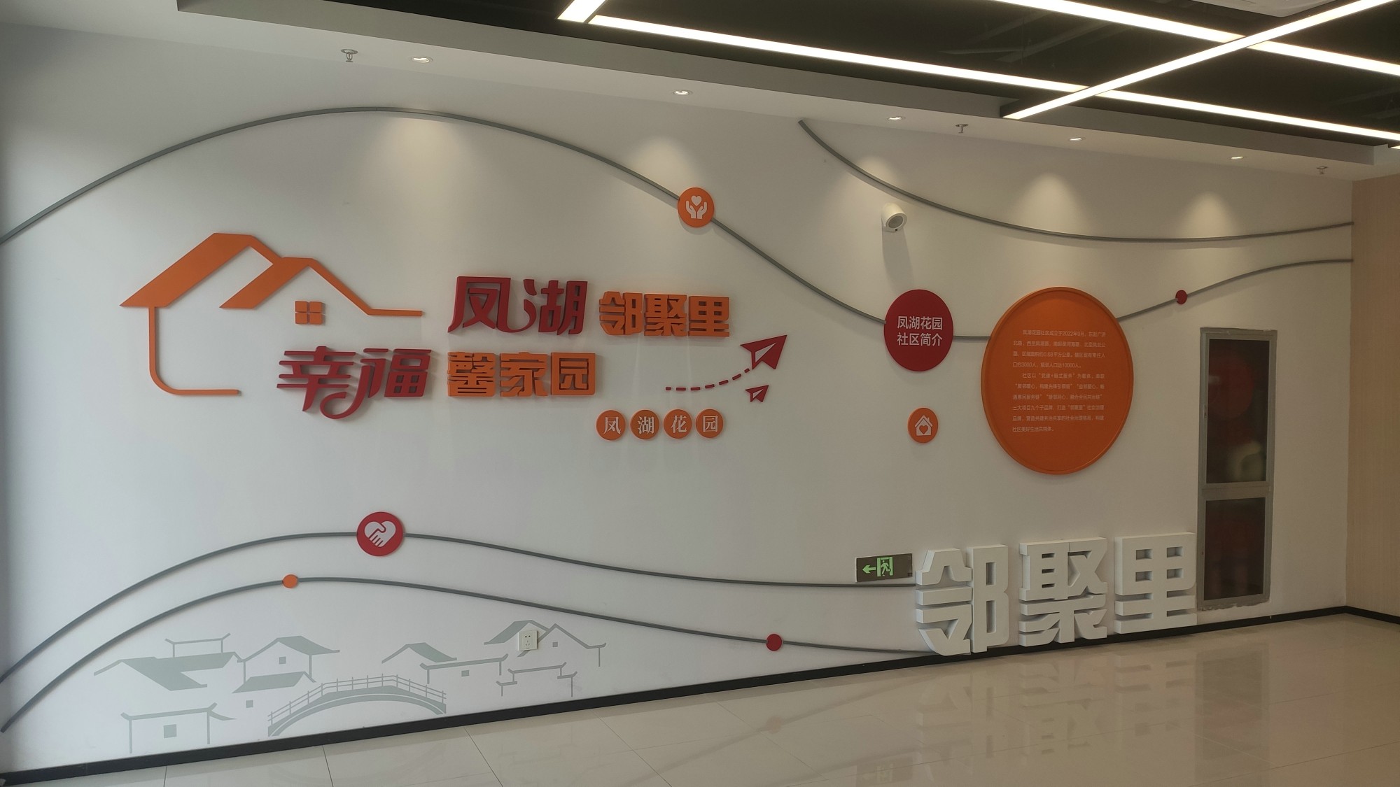 【凤湖花园】社区党建文化墙效果
